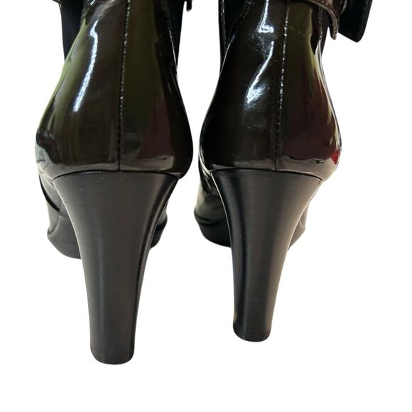 Aquatalia Rogue Royale Ankle Boot Patent Leather Italy Green Size 9 Waterproof - Picture 7 of 16